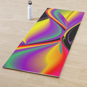 The Magic of Colours , Abstract 3D Rainbowart Yoga Mat