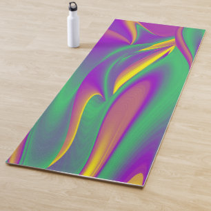 The Magic of Colours , Abstract 3D Rainbowart Yoga Mat