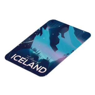 The Magic of Iceland travel poster Magnet