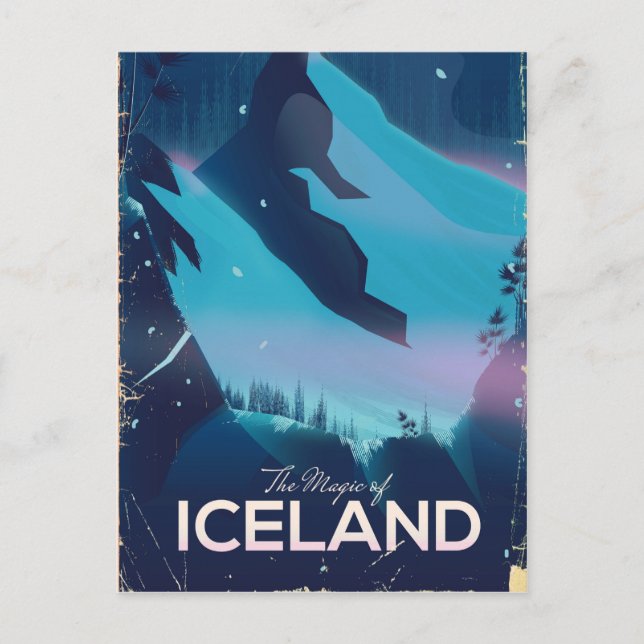 The Magic of Iceland travel poster Postcard (Front)