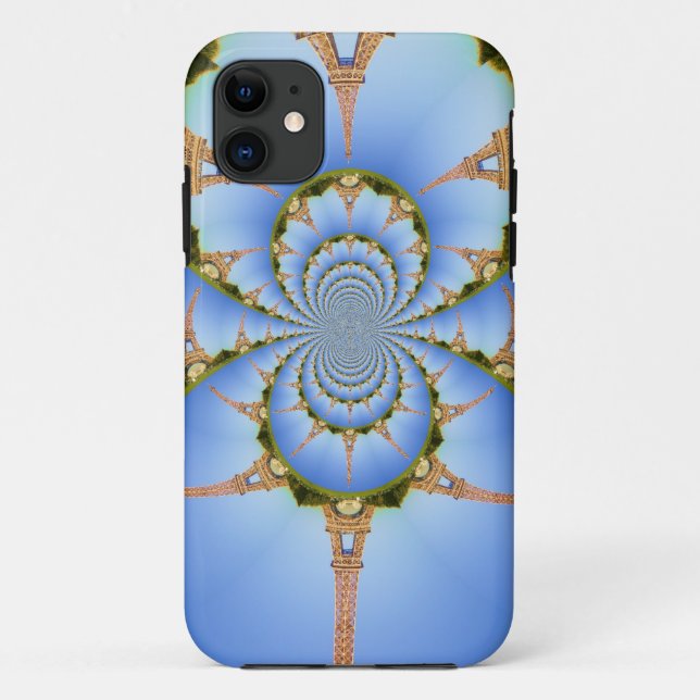 The Magic of Paris: Geometric Eiffel Tower Design Case-Mate iPhone Case (Back)