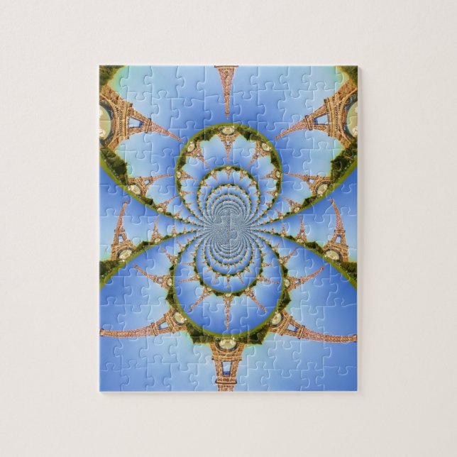 The Magic of Paris: Geometric Eiffel Tower Design Jigsaw Puzzle (Vertical)