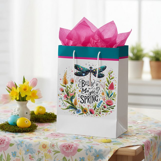 The Magic of Spring floral Medium Gift Bag (Creator Uploaded)