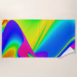 The Magic of Summer , Abstract 3D Art Beach Towel
