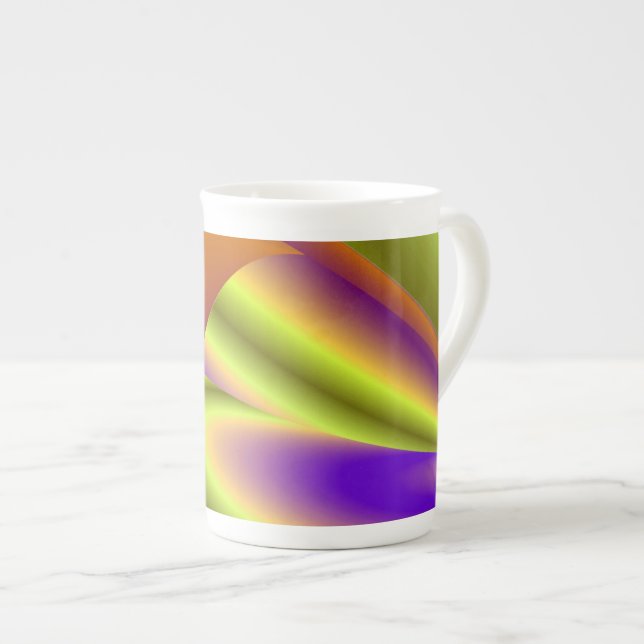 The Magic of Summer , Abstract 3D Art Bone China Mug (Front Right)