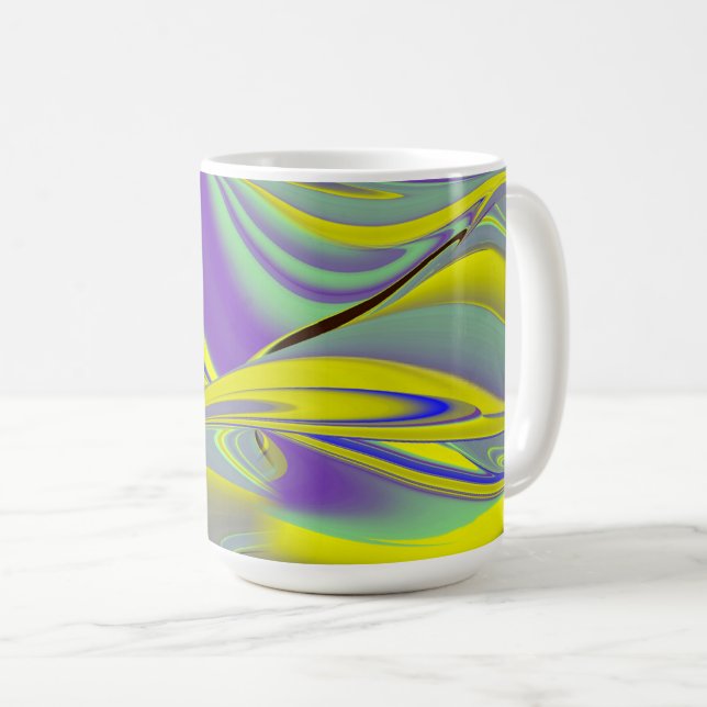 The Magic of Summer , Abstract 3D Art Coffee Mug (Front Right)