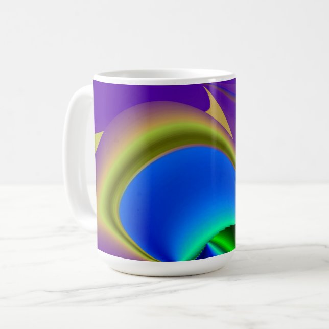 The Magic of Summer , Abstract 3D Art Coffee Mug (Front Left)
