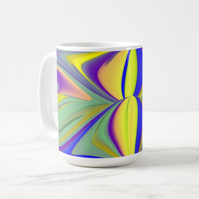 The Magic of Summer , Abstract 3D Art Coffee Mug (Front Left)