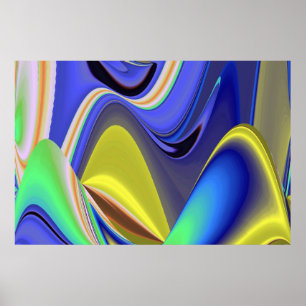 The Magic of Summer , Abstract 3D Art Poster