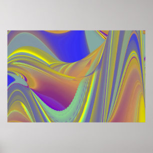 The Magic of Summer , Abstract 3D Art Poster