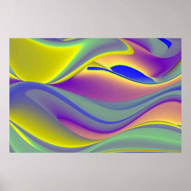 The Magic of Summer , Abstract 3D Art Poster (Front)