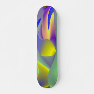 The Magic of Summer , Abstract 3D Art Skateboard