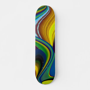 The Magic of Summer , Abstract 3D Art Skateboard