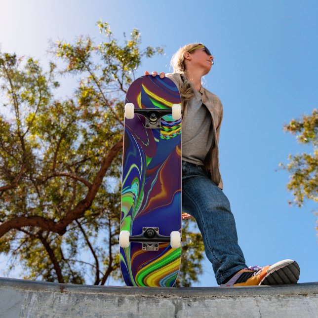 The Magic of Summer , Abstract 3D Art Skateboard (Outdoor 1)