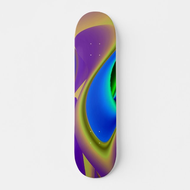 The Magic of Summer , Abstract 3D Art Skateboard (Front)