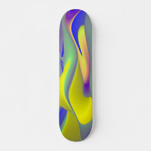 The Magic of Summer , Abstract 3D Art Skateboard