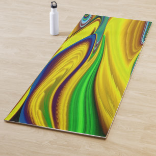 The Magic of Summer , Abstract 3D Art Yoga Mat