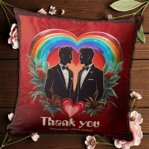 The magic of the moment: elegant gay silhouettes. cushion
