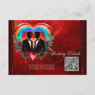 The magic of the moment: elegant gay silhouettes. enclosure card