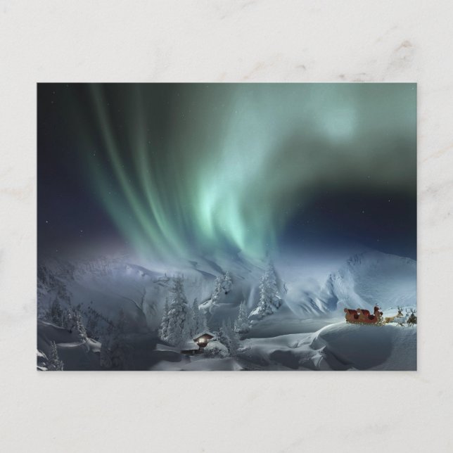 The Magic of the North Pole Holiday Postcard (Front)
