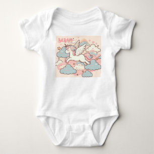 The Magic of Unicorns (Customise with Name) Baby Bodysuit
