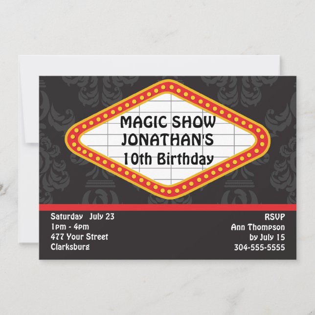 The Magic Show Marquee Invitation (Front)
