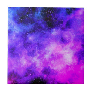 The magical design of galaxies ceramic tile