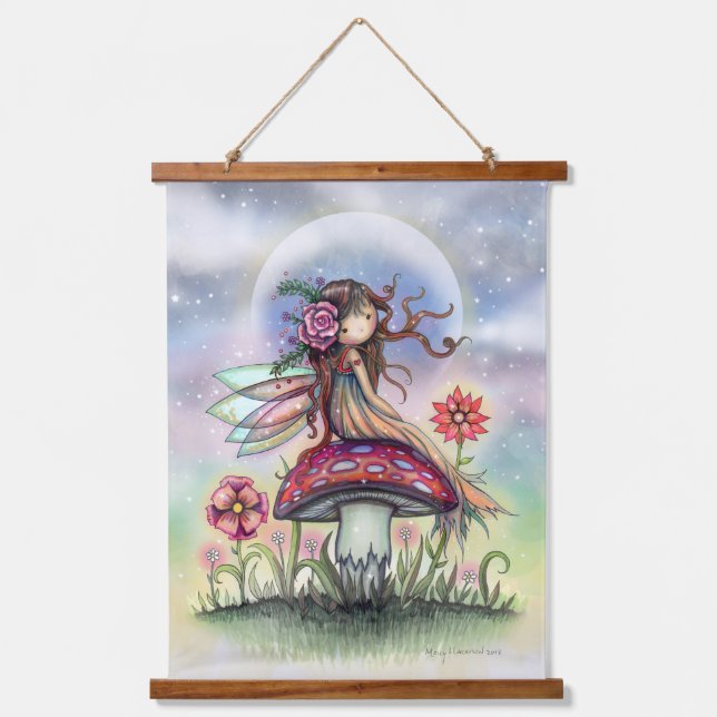 The Magical Mushroom Wood Topped Wall Tapestry (Front)