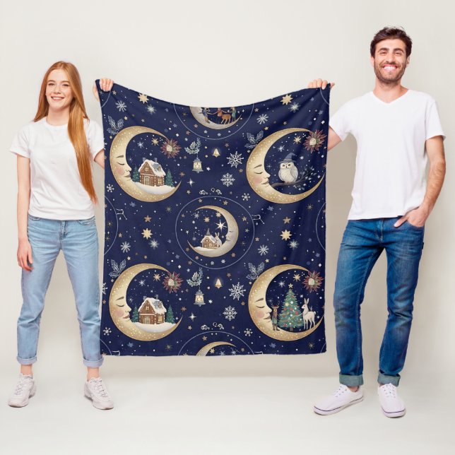 The Magical night before Christmas Fleece Blanket (In Situ)