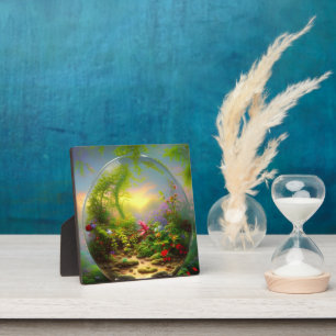 The Magical Terrarium Digital Art Tabletop Plaque