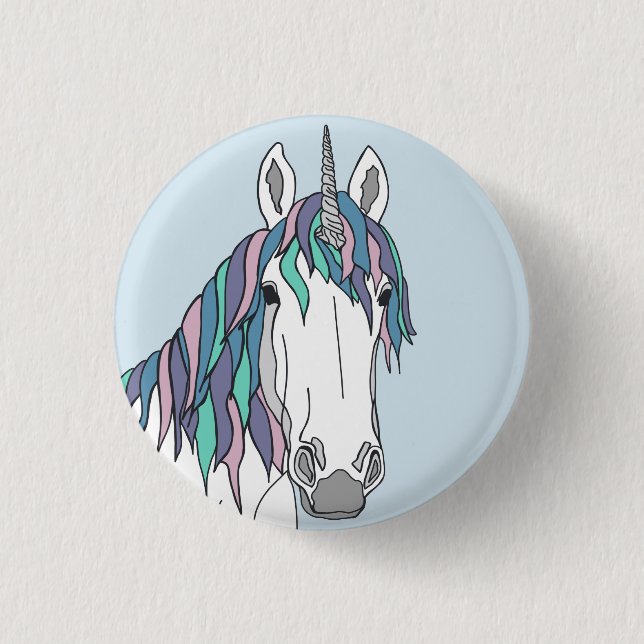 The Magical Unicorn 3 Cm Round Badge (Front)