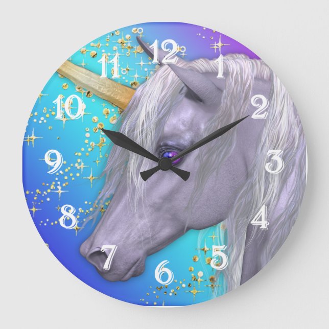 The Magical Unicorn Large Clock (Front)