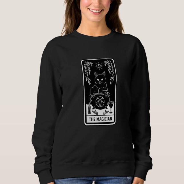 The magician cat tarot card sweatshirt (Front)