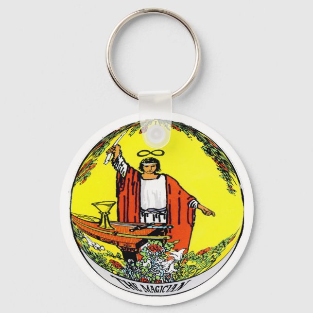 The Magician Tarot Card Key Ring (Front)