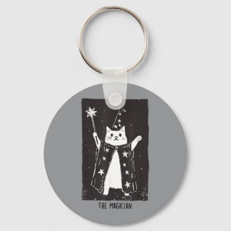The Magigovernment Agencyn Cat Tarot Card Vintage Key Ring