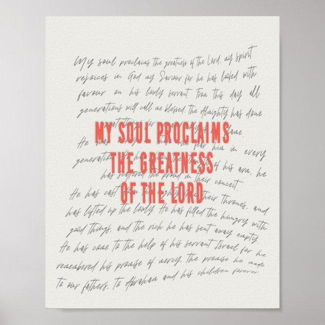 The Magnificat Prayer Poster (Front)