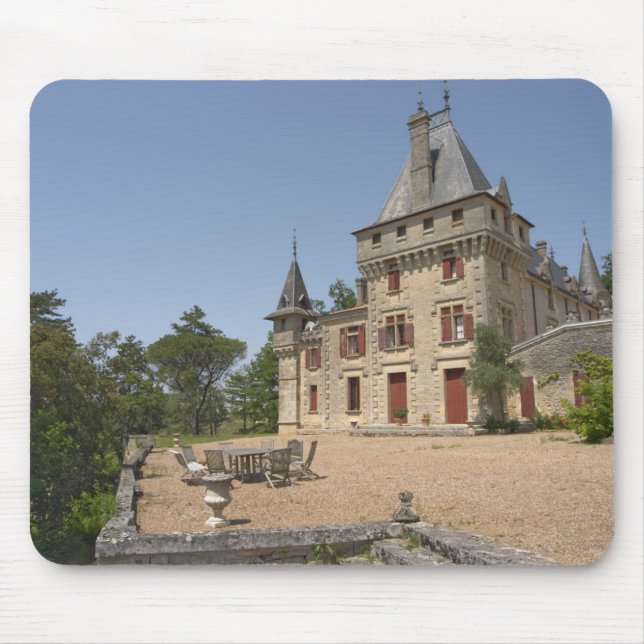 The magnificent Chateau de Pressac and garden Mouse Pad (Front)