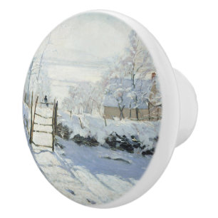 The Magpie by Claude Monet Ceramic Knob