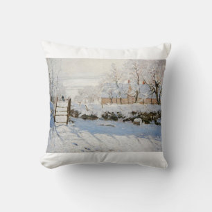 The Magpie by Claude Monet Cushion