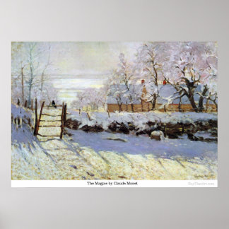 The Magpie by Claude Monet Poster