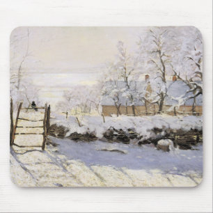 The Magpie by Monet Mouse Pad