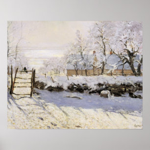 The Magpie by Monet Poster