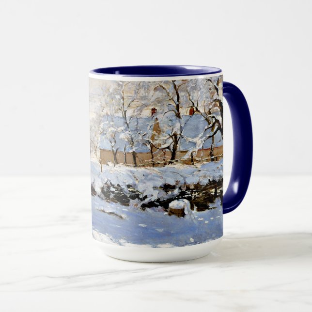 The Magpie, famous fine art painting Mug (Front Right)