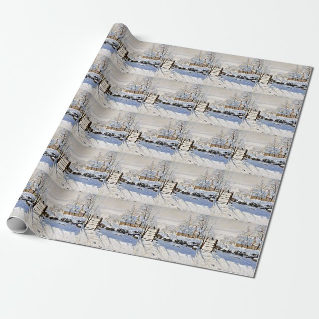The Magpie, famous fine art painting,  Wrapping Paper (Unrolled)