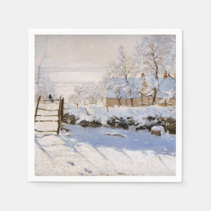 The Magpie, Monet Famous Painting Napkin
