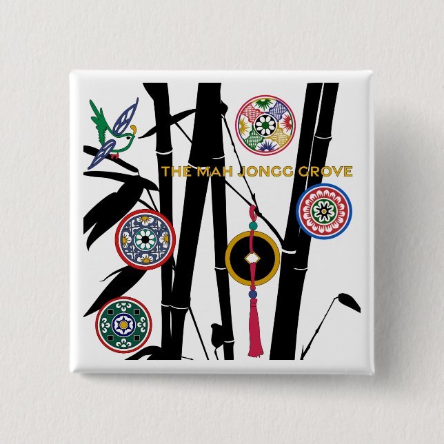 The Mah Jongg Grove 15 Cm Square Badge (Front)