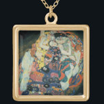 The Maiden, 1913 (oil on canvas) Gold Plated Necklace<br><div class="desc">Image:107472  The Maiden,  1913 (oil on canvas). Klimt,  Gustav (1862-1918). Narodni Galerie,  Prague,  Czech Republic.  Art,  Fine Art.</div>