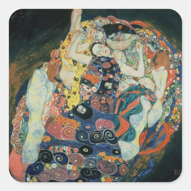 The Maiden, 1913 (oil on canvas) Square Sticker (Front)