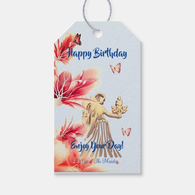 The Maiden Birthday Virgo Gift Tags (Front)