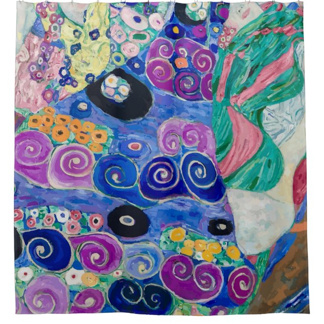 The Maiden by Gustav Klimt Shower Curtain (Front)